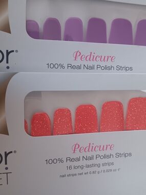 Color Street Pedicure Nail Polish Strips  Set Of 2